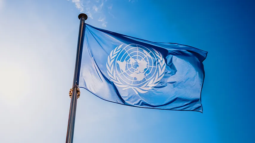 The flag of the United Nations (Photo)